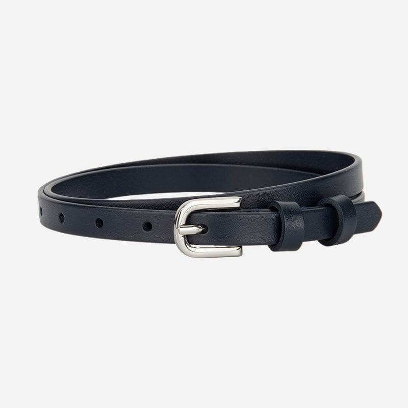 Women's Ultra - Thin Top - Grain Cowhide Commuter Belt – Babylon Leather - Babylon LeatherBabylon LeatherDJ09-Blue
