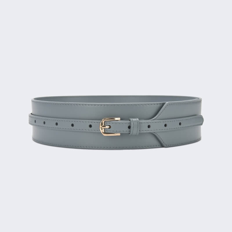 Women's Wide Split Leather Corset Belt – Babylon Leather - Babylon LeatherBabylon LeatherDJ11-Light Blue