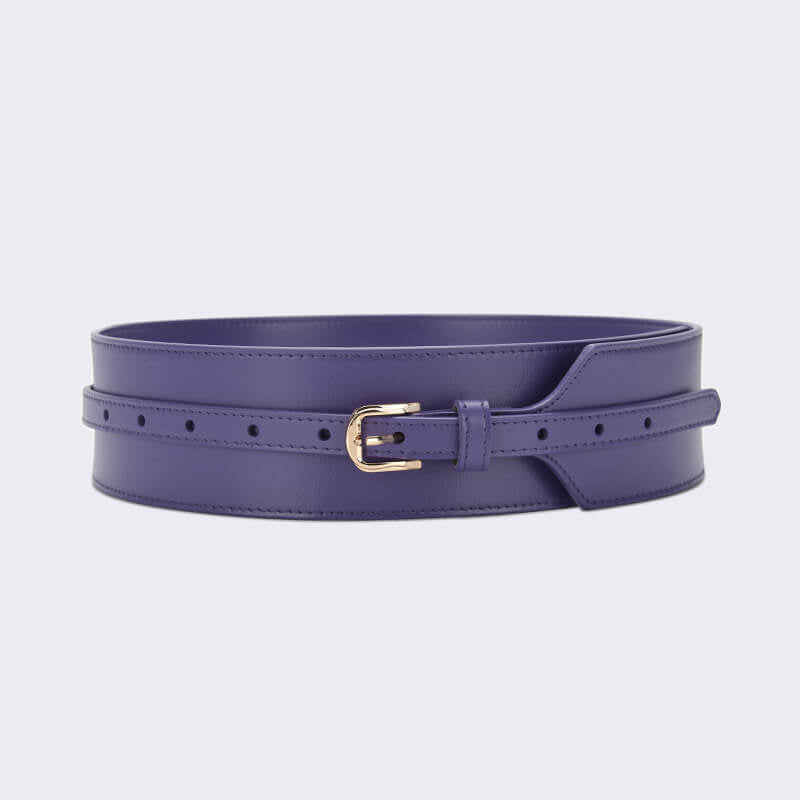 Women's Wide Split Leather Corset Belt – Babylon Leather - Babylon LeatherBabylon LeatherDJ11-Purple