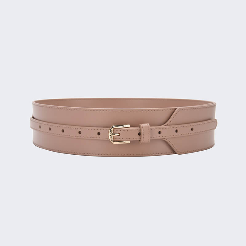 Women's Wide Split Leather Corset Belt – Babylon Leather - Babylon LeatherBabylon LeatherDJ11-Taro Pink