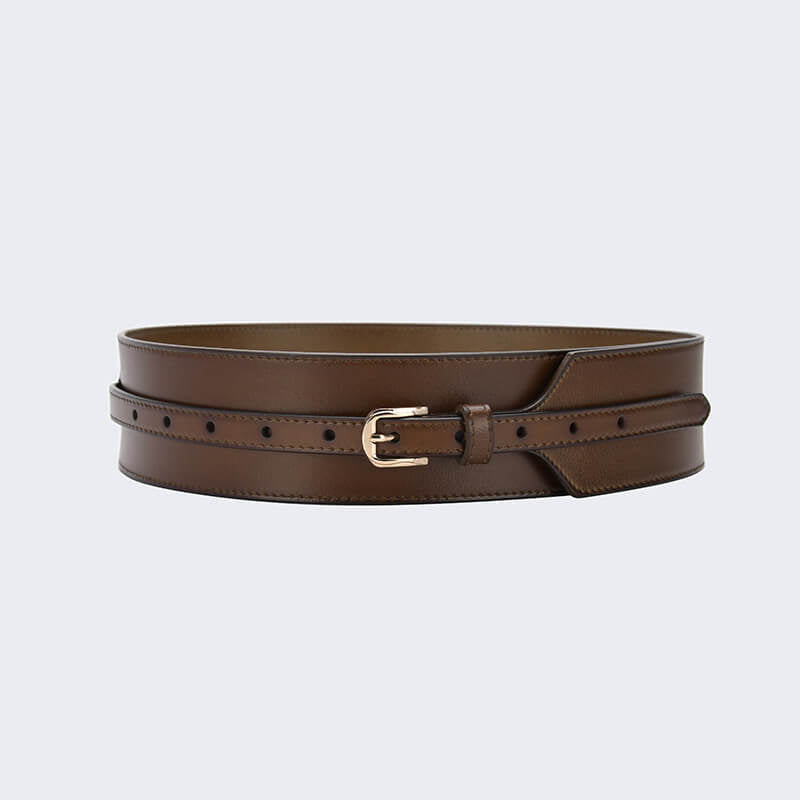 Women's Wide Split Leather Corset Belt – Babylon Leather - Babylon LeatherBabylon LeatherDJ11-Tea Brown