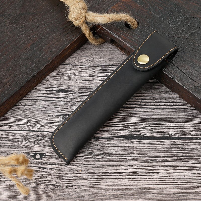 Wrap-Style Pen Sleeve – Babylon Leather - Babylon LeatherBabylon LeatherAN23-Black-Solid Color