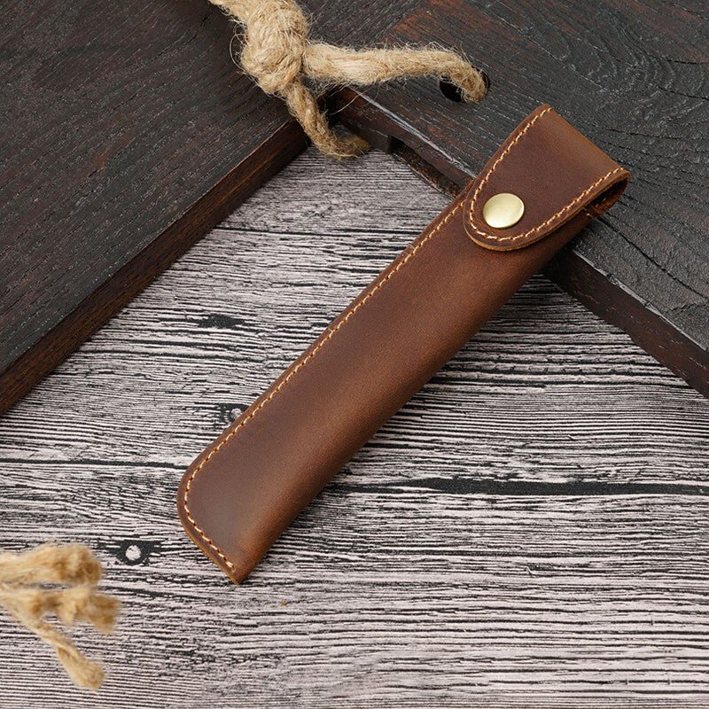 Wrap-Style Pen Sleeve – Babylon Leather - Babylon LeatherBabylon LeatherAN23-Brown-Solid Color
