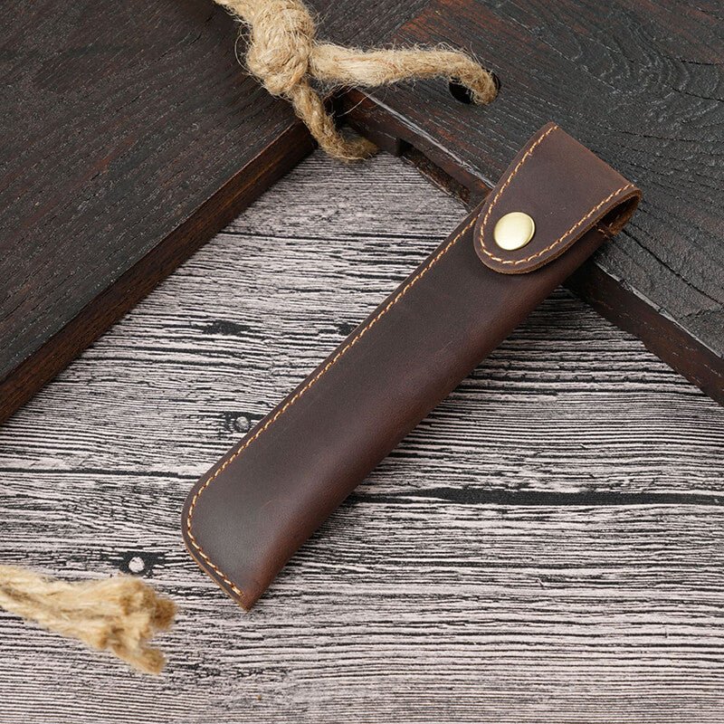 Wrap-Style Pen Sleeve – Babylon Leather - Babylon LeatherBabylon LeatherAN23-Coffee-Solid Color