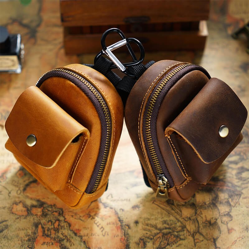 Zip Coin Pouch Outdoor Carry – Babylon Leather - Babylon LeatherBabylon LeatherAN71-Brown