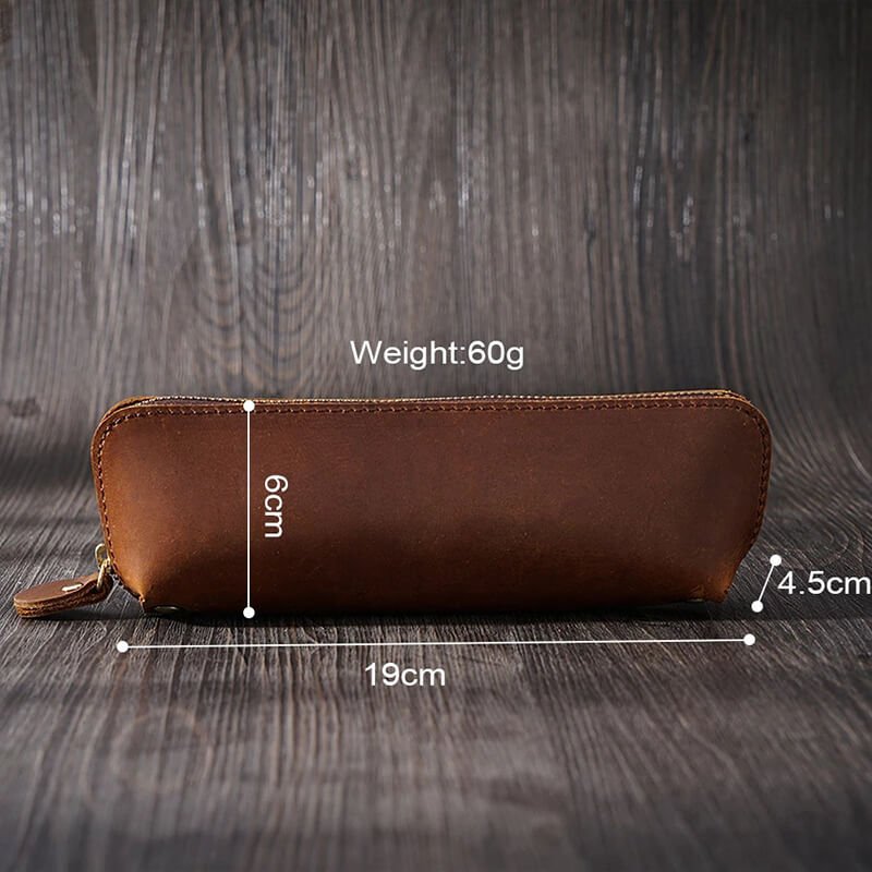 Zip Leather Pen Pouch – Babylon Leather - Babylon LeatherBabylon LeatherAN36-Brown
