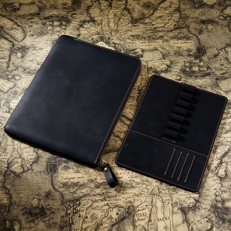 Zip Pen Case with Removable Tray – Babylon Leather - Babylon LeatherBabylon LeatherAN20-Black