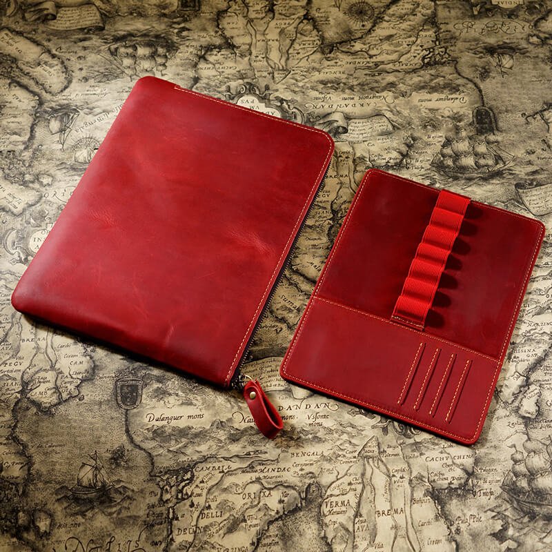Zip Pen Case with Removable Tray – Babylon Leather - Babylon LeatherBabylon LeatherAN20-Wine Red