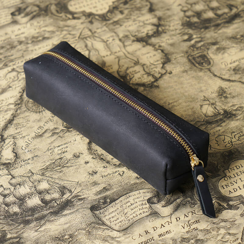 Zip Pencil Case Student – Babylon Leather - Babylon LeatherBabylon LeatherAN37-Black