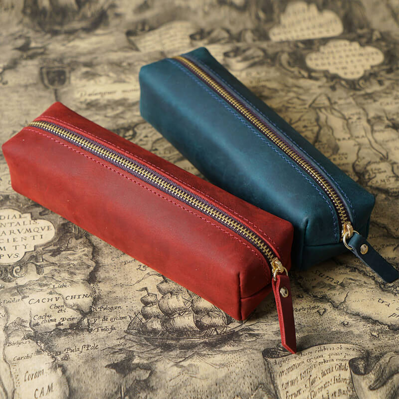 Zip Pencil Case Student – Babylon Leather - Babylon LeatherBabylon LeatherAN37-Brown