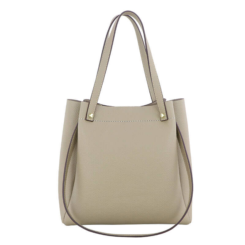 Zip - Top Tote Bag DIY Kit – Babylon Leather - Babylon LeatherBabylon LeatherSY14 - Leather Handle - Matching Color - Lychee Pattern Leather - Khaki