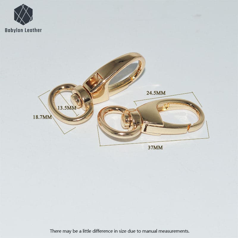 Bag Hardware Egg Shaped Buckle Lobster Snap Hook 13.5mm/0.5"（2 PACK） - Babylon LeatherBabylon LeatherLSH-021