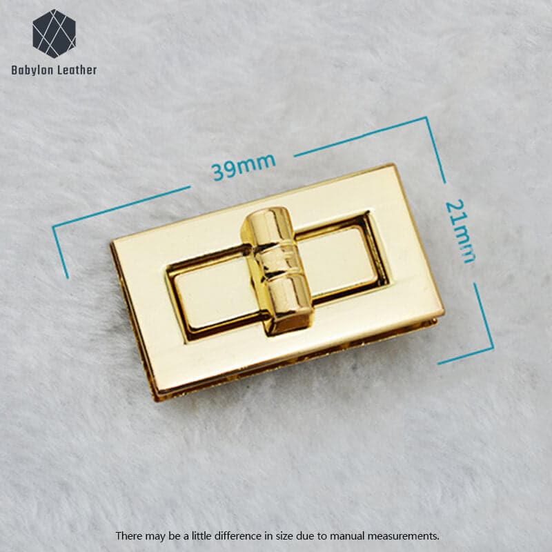 Bamboo Rectangle Handbag Lock Turn Lock Twist Lock - Babylon LeatherBabylon LeatherTL-003