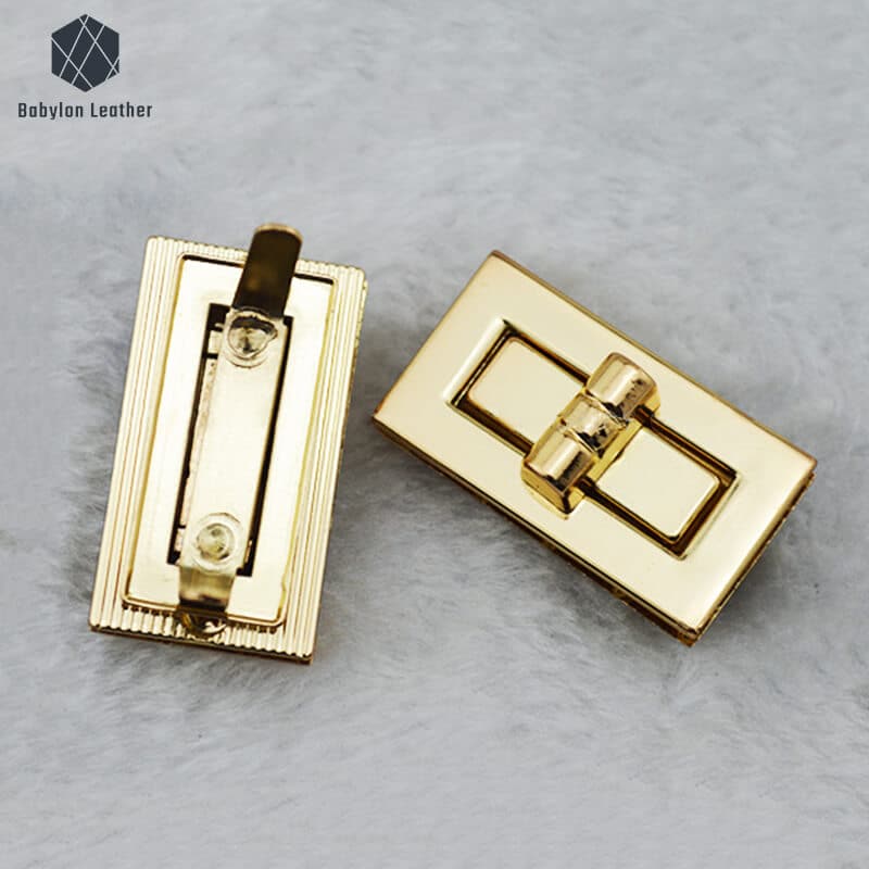 Bamboo Rectangle Handbag Lock Turn Lock Twist Lock - Babylon LeatherBabylon LeatherTL-003
