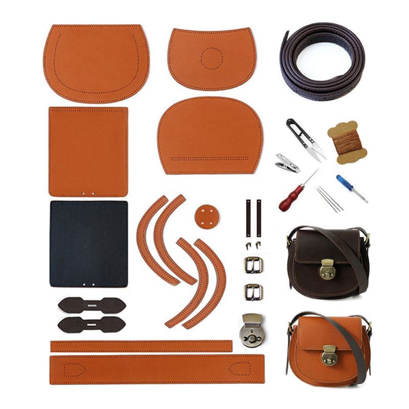 DIY Kelly Bag Purse Wallet Tote Making Kit PU Leather