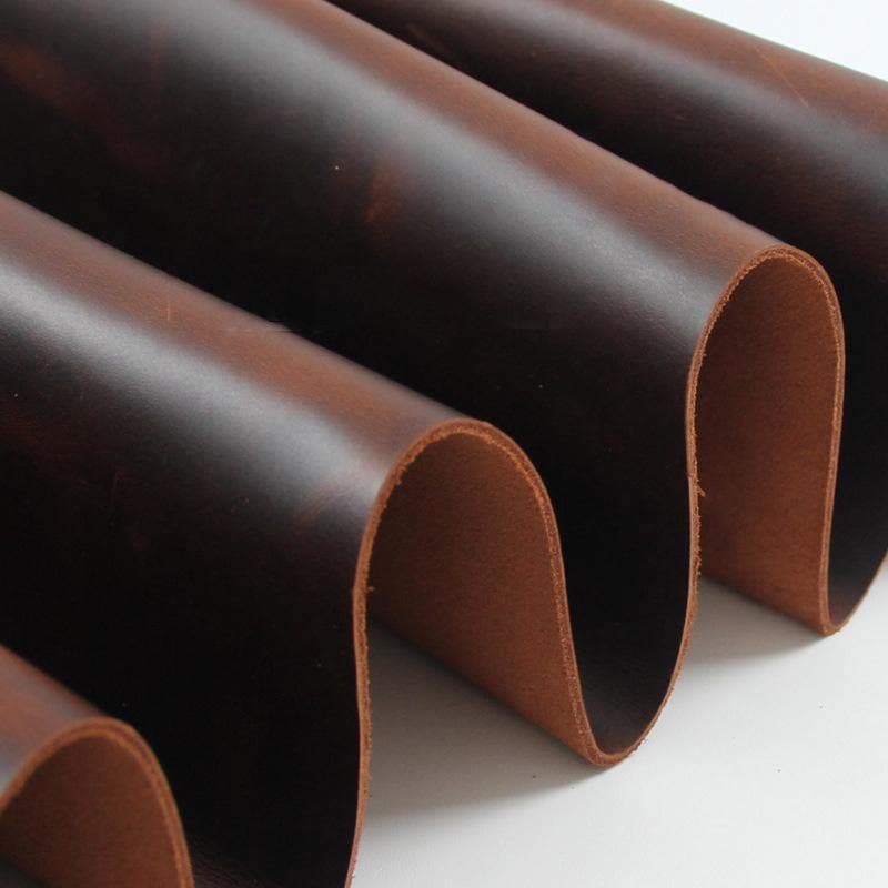 Crazy Horse Leather Genuine Cowhide Leather Waxy Oily Finishing Full Grain Tooling Leather Pre Cut Crafting Handmake ™ - Babylon Leatherleatherjiaoxu