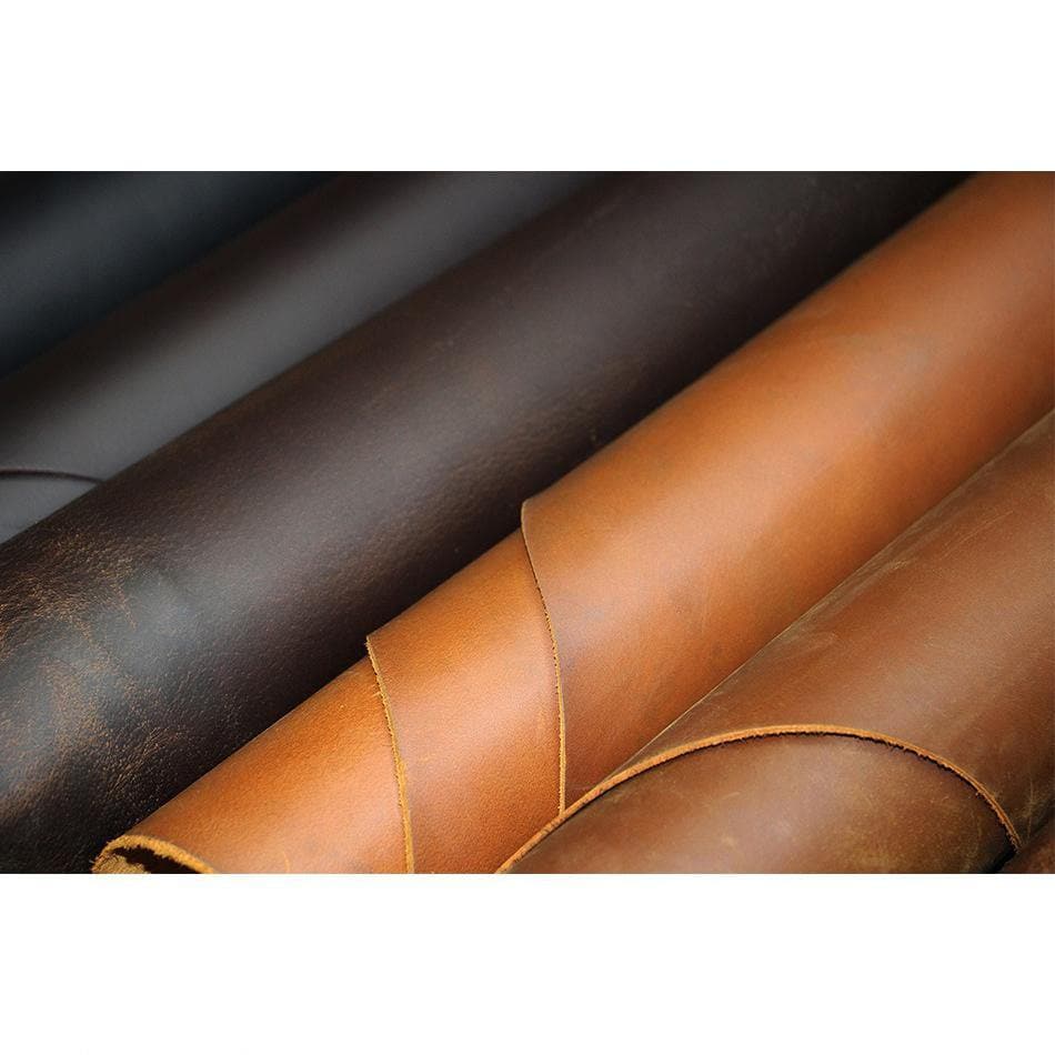 Genuine Leather Crazy Horse Cowhide Leather Wax Oiled Finishing Full Grain Tooling Leather 2mm ™ - Babylon Leatherleatherjiaoxu