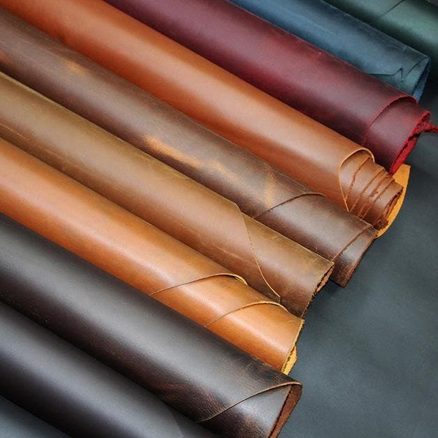 Genuine Leather Crazy Horse Cowhide Leather Wax Oiled Finishing Full Grain Tooling Leather 2mm ™ - Babylon Leatherleatherjiaoxu