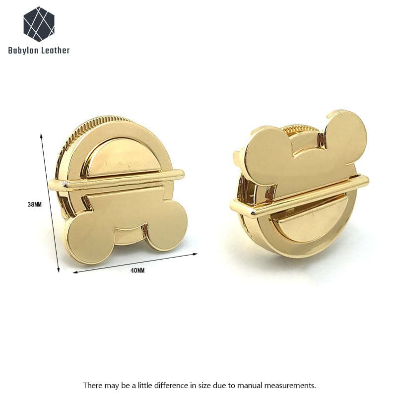 Mickey Mouse Fashion Handbag Lock Snap Lock Press Thumb Lock - Babylon LeatherBabylon LeatherSPTL-011