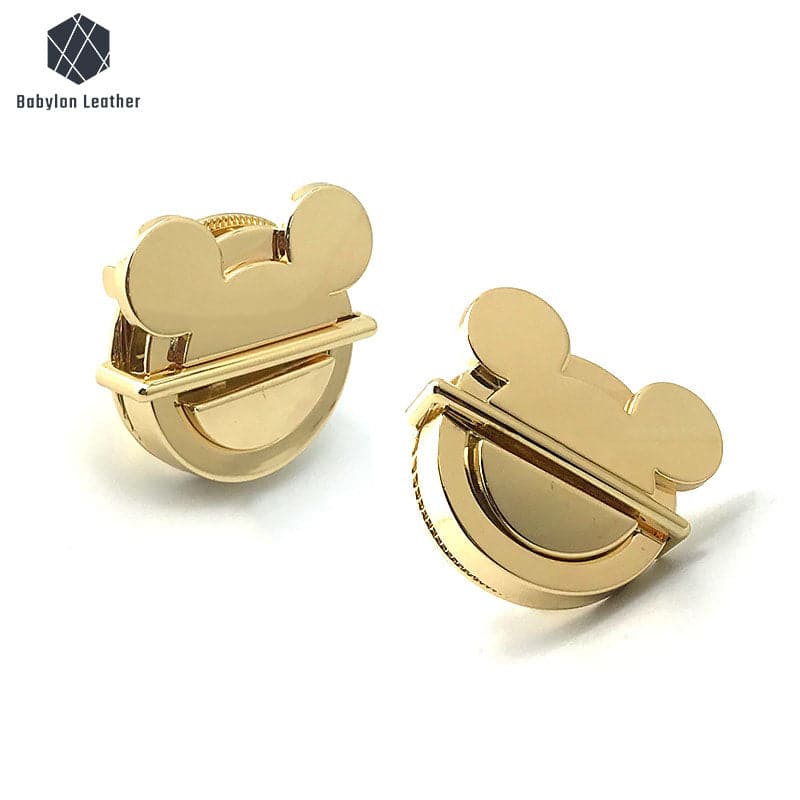 Mickey Mouse Fashion Handbag Lock Snap Lock Press Thumb Lock - Babylon LeatherBabylon LeatherSPTL-011
