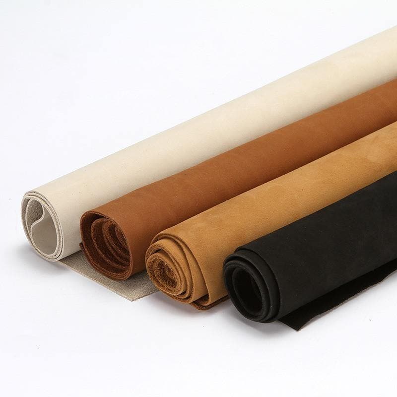Nubuck leather Piece Matte Genuine Cowhide Leather Top Grade 4 - 5 oz. Square Pre Cut ™ - Babylon Leatherleatherjiaoxu