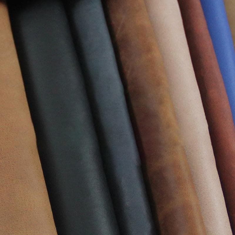 Oil Waxed Genuine Leather 100% Full Grain Tooling Cowhide Leather Oil Tanned Top Grade Leather 15 Colors ™ - Babylon Leatherleatherjiaoxu