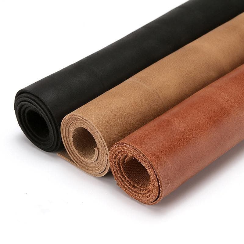 Oil Waxed Tooling Cowhide Leather Oil Tanned Top Grade 3.5 - 4oz Genuine Leather Square Pre Cut ™ - Babylon Leatherleatherjiaoxu