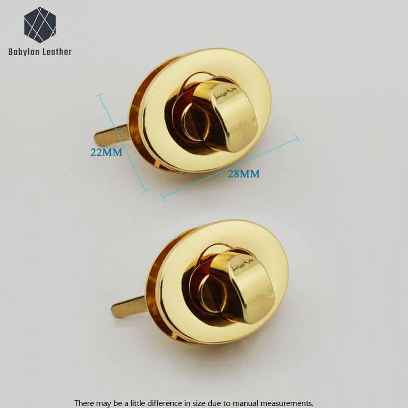 Oval Purse Closure Turn Lock Fashion Bag Accessory Twist Lock - Babylon LeatherBabylon LeatherTL-020