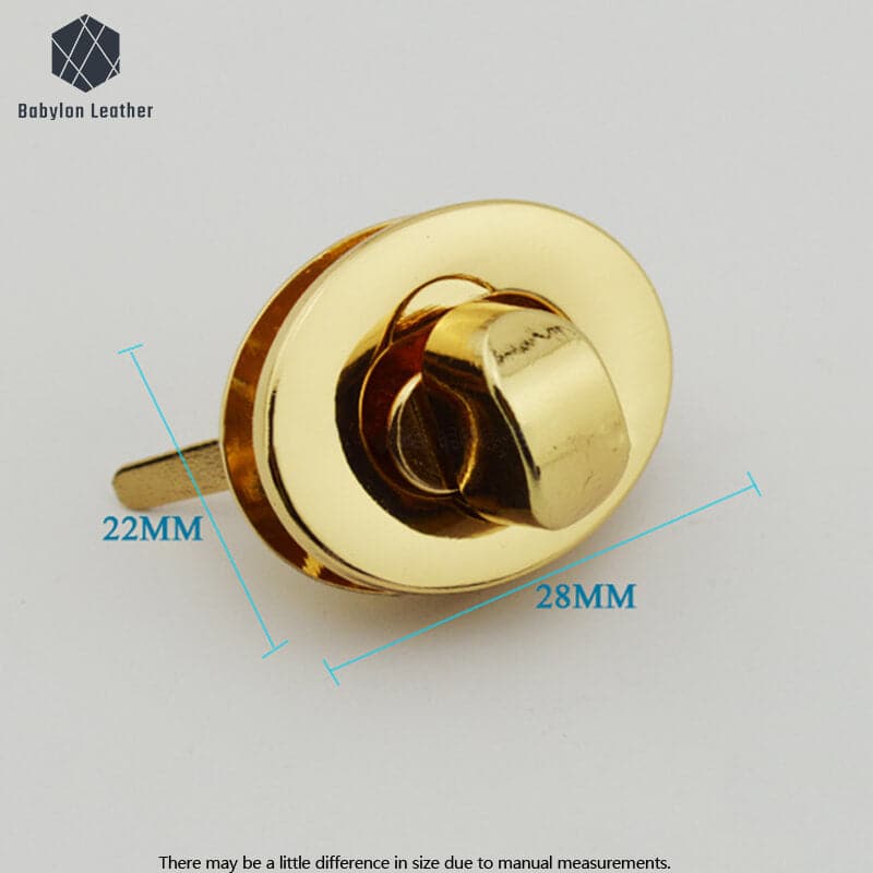 Oval Purse Closure Turn Lock Fashion Bag Accessory Twist Lock - Babylon LeatherBabylon LeatherTL-020