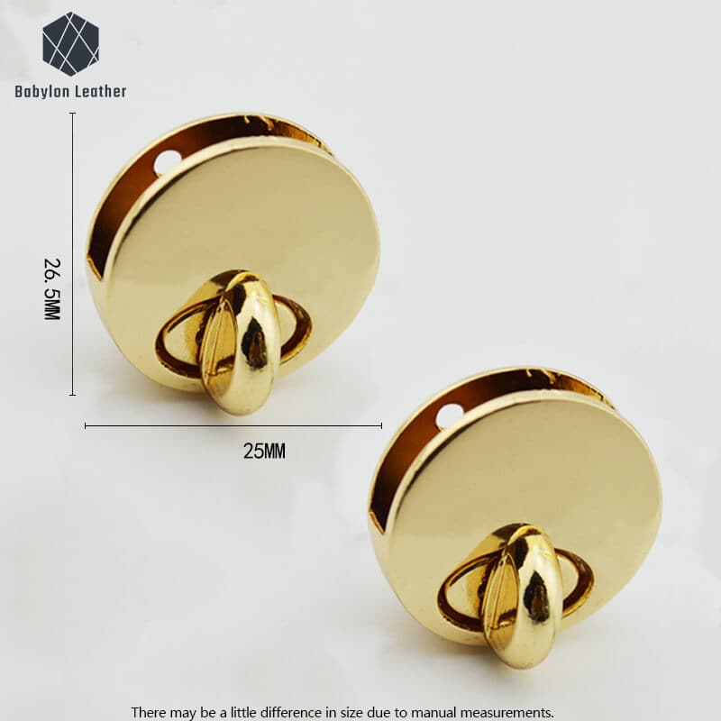 Round Handbag Lock Fashion Craft Bag Accessory Twist Lock - Babylon LeatherBabylon LeatherTL-014