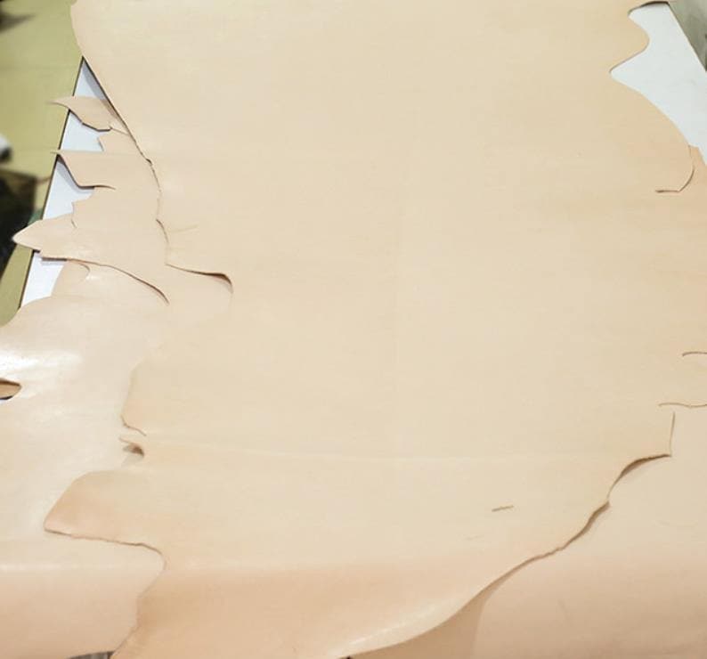 SDS Argentina Vegetable Tanned Leather First Layer Cowhide Natural 1.0 - 2.4 mm Leathercraft ™ - Babylon Leatherleatherjiaoxu