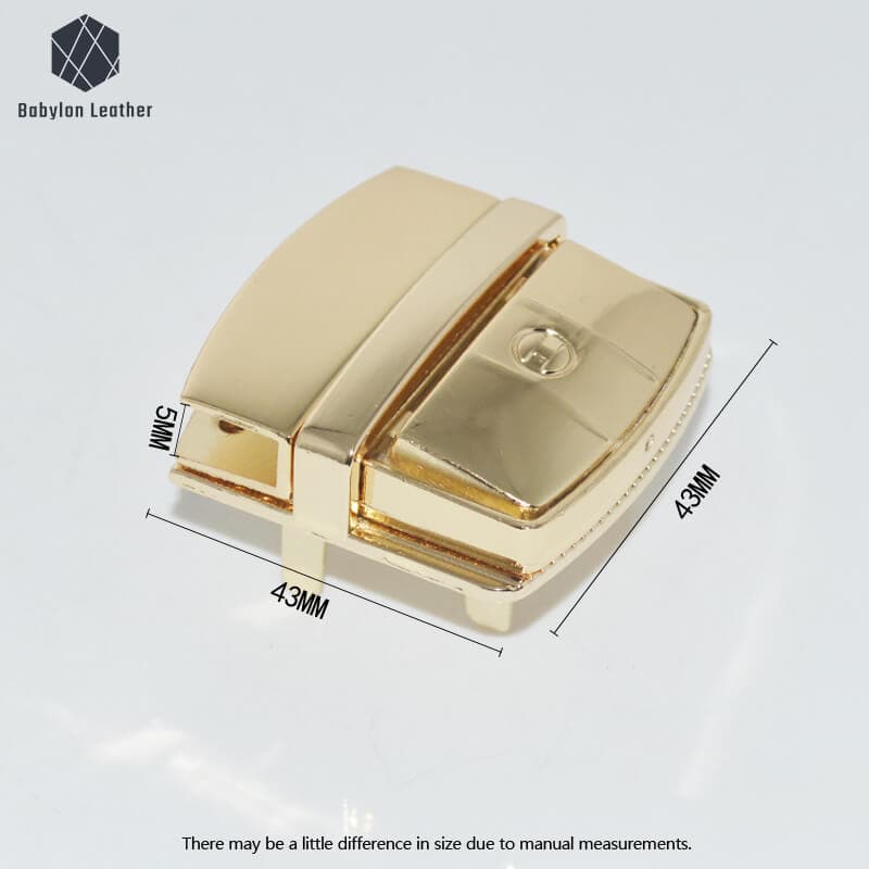 Square Fashion Bag Lock Snap Lock Press Thumb Lock - Babylon LeatherBabylon LeatherSPTL-010