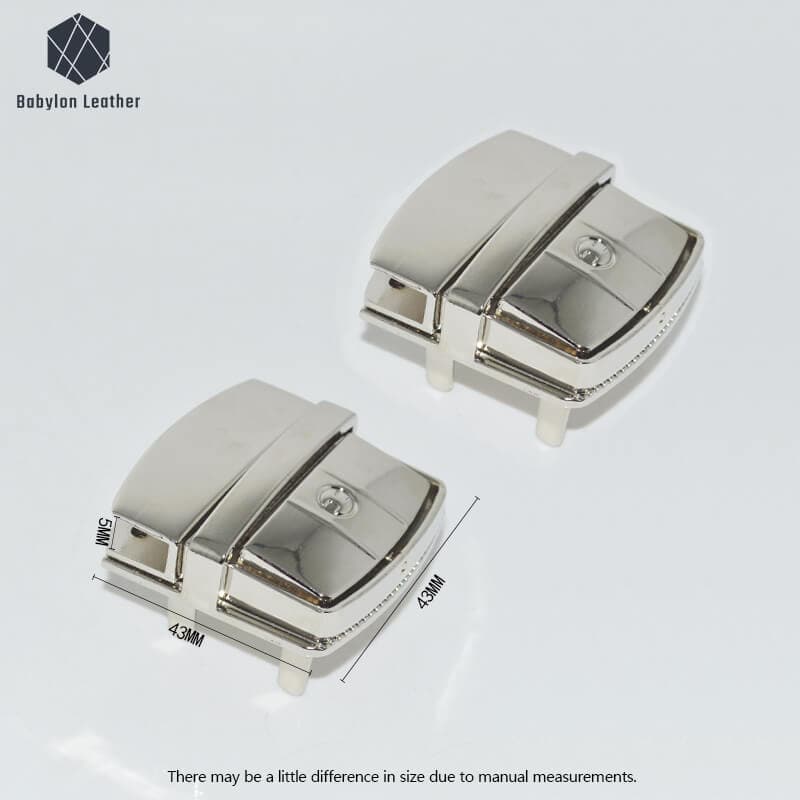 Square Fashion Bag Lock Snap Lock Press Thumb Lock - Babylon LeatherBabylon LeatherSPTL-010