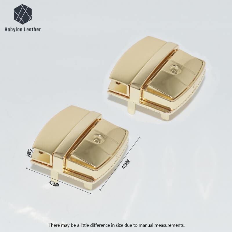 Square Fashion Bag Lock Snap Lock Press Thumb Lock - Babylon LeatherBabylon LeatherSPTL-010