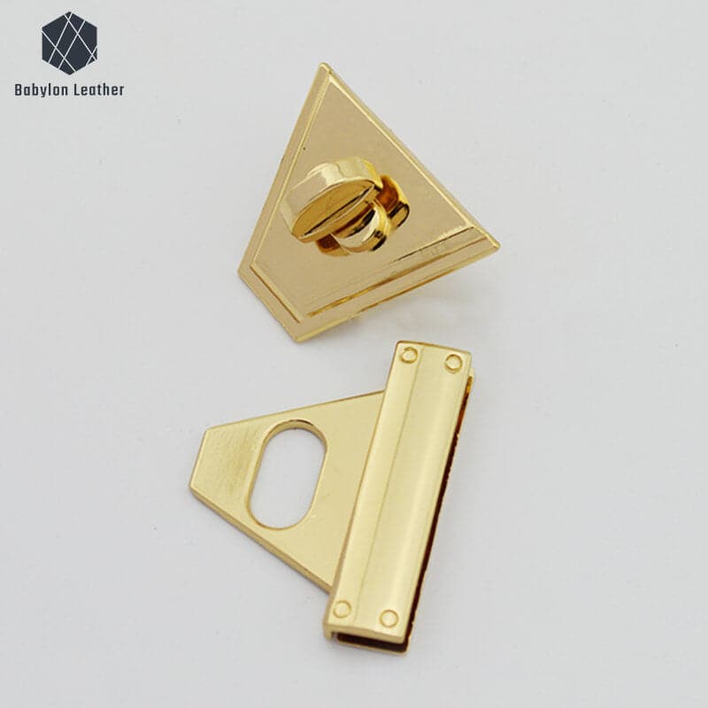 Trapezoidal Purse Lock Hardware Bag Buckle Turn Lock Twist Lock - Babylon LeatherBabylon LeatherTL-008