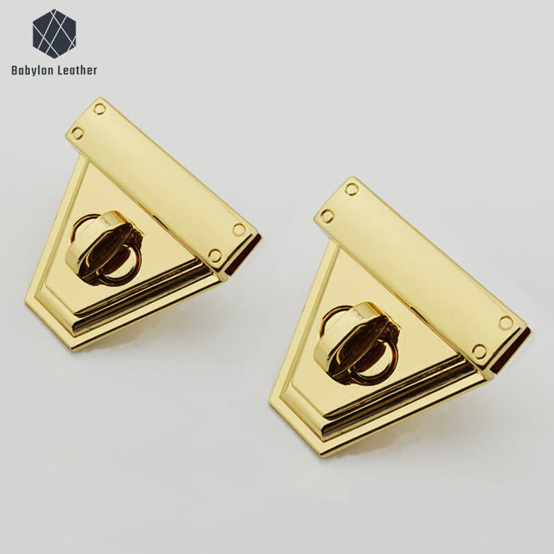 Trapezoidal Purse Lock Hardware Bag Buckle Turn Lock Twist Lock - Babylon LeatherBabylon LeatherTL-008